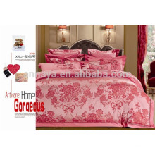 Nupcial conjunto de cama de casamento conjunto de folha de estilo jacquard 7pcs tamanho king